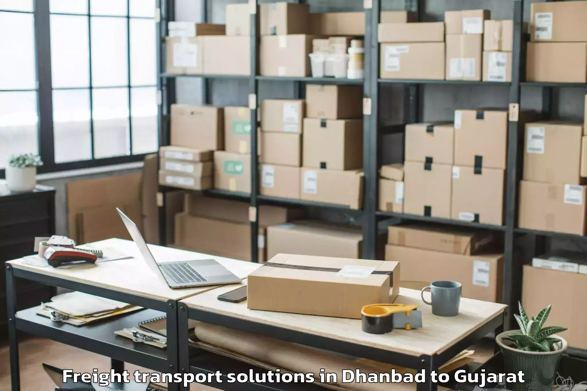 Easy Dhanbad to Porbandar Freight Transport Solutions Booking